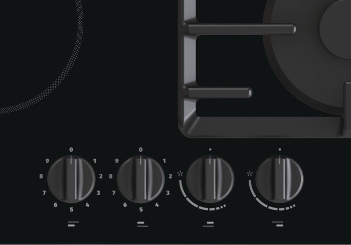 Plită Mixtă Gorenje, 60 cm, 2 zone electrice, 2 zone gaz, Negru pukika.ro [3]