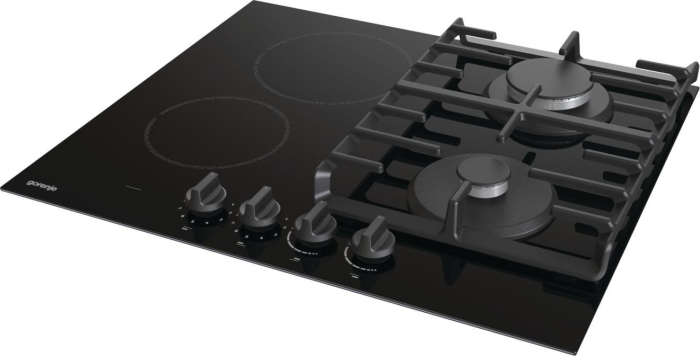 Plită Mixtă Gorenje, 60 cm, 2 zone electrice, 2 zone gaz, Negru pukika.ro [2]