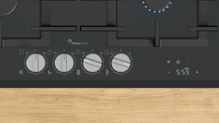 Plită pe Gaz Bosch, 59 cm, 4 zone, sticlă ceramică, Negru pukika.ro [2]