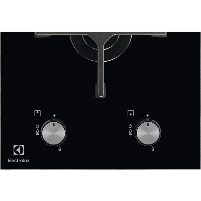 Plită pe Gaz Domino Electrolux EGC3322NVK, 29 cm, 2 Arzătoare, Aprindere Electrică, Suport Fontă, Negru pukika.ro [2]