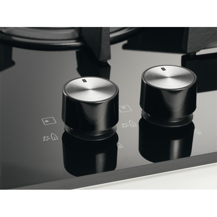 Plită pe Gaz Domino Electrolux EGC3322NVK, 29 cm, 2 Arzătoare, Aprindere Electrică, Suport Fontă, Negru pukika.ro [3]