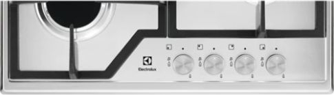 Plită pe Gaz Electrolux EGS6426SX, 60 cm, 4 Arzătoare, Aprindere Electrică, Grătare Fontă, Inox pukika.ro [2]
