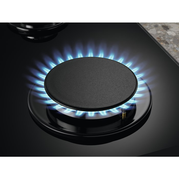 Plită pe Gaz Electrolux KGG6426K, 60 cm, 4 Arzătoare, Aprindere Electrică, Siguranță Gaz, Grătare Fontă, Negru pukika.ro [3]