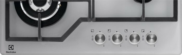 Plită pe Gaz Electrolux KGG64362S, 74 cm, 4 Arzătoare, Grătare Fontă, Inox pukika.ro [2]
