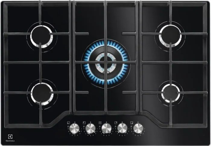 Plită pe Gaz Electrolux KGG75362K, 75 cm, 5 Arzătoare, Grătare Fontă, Aprindere Integrată, Negru pukika.ro [10]