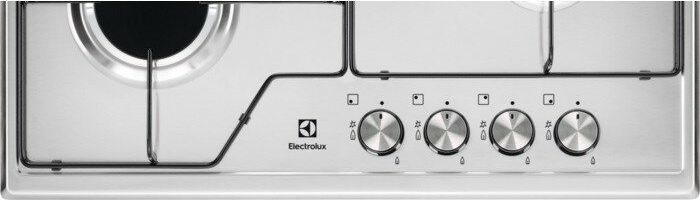 Plită pe Gaz Electrolux KGS6424BX, 60 cm, 4 Arzătoare, Aprindere Electrică, Oțel Inoxidabil, Grătare Emailate, Gri pukika.ro [2]