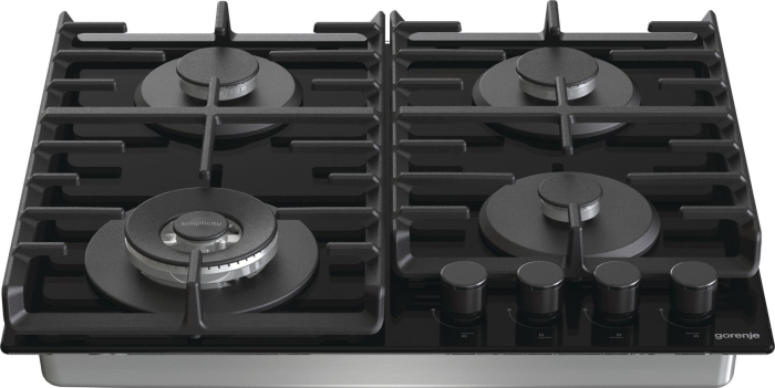 Plită pe gaz Gorenje GTW642SYB, 4 arzătoare, Sticlă, Negru pukika.ro [4]