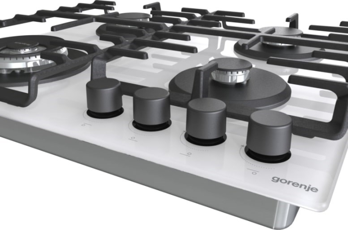 Plită pe gaz Gorenje GTW642SYW, 60 cm, 4 zone, sticlă, Alb pukika.ro [6]