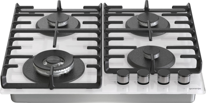 Plită pe gaz Gorenje GTW642SYW, 60 cm, 4 zone, sticlă, Alb pukika.ro [3]
