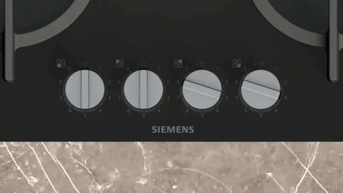 Plită pe Gaz Siemens EP6A6PI10, 59 cm, 4 Arzătoare, FlameSelect, Aprindere Electrică, Grătare Fontă, Inox pukika.ro [2]