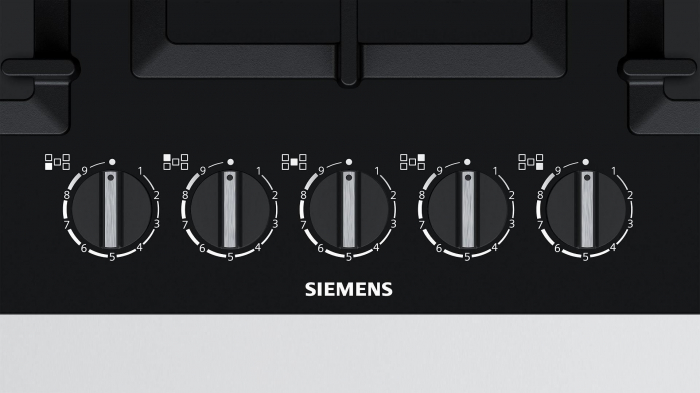 Plită pe Gaz Siemens EP7A6QB90, 75 cm, 5 Arzătoare, FlameSelect, Grătare Fontă, WOK, Sticlă Neagră pukika.ro [3]