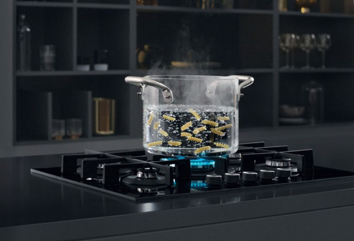 Plită pe Gaz Whirlpool AKWL 728/NB, 73 cm, 5 Arzătoare, WOK, Grătare Fontă, Aprindere Electrică, Siguranță Gaz, Sticlă Neagră pukika.ro [8]