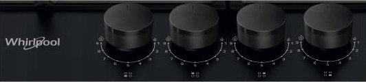Plită pe Gaz Whirlpool TGML 660 NB, 58 cm, 4 Arzătoare, Grătare Fontă, Aprindere Electrică, Siguranță Gaz, Sticlă Neagră pukika.ro [2]
