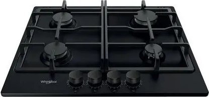 Plită pe Gaz Whirlpool TGML 660 NB, 58 cm, 4 Arzătoare, Grătare Fontă, Aprindere Electrică, Siguranță Gaz, Sticlă Neagră pukika.ro [6]