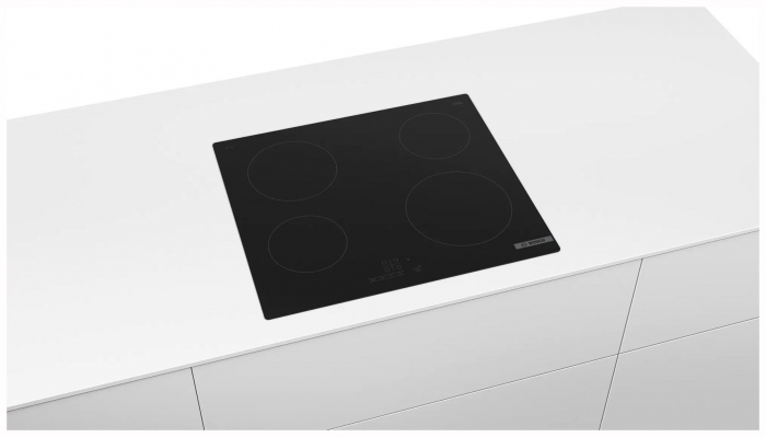 Plită Vitroceramică Bosch PKE611BB2E, 60 cm, 4 Zone HighSpeed, TouchControl, Funcție Restart, Negru pukika.ro [3]