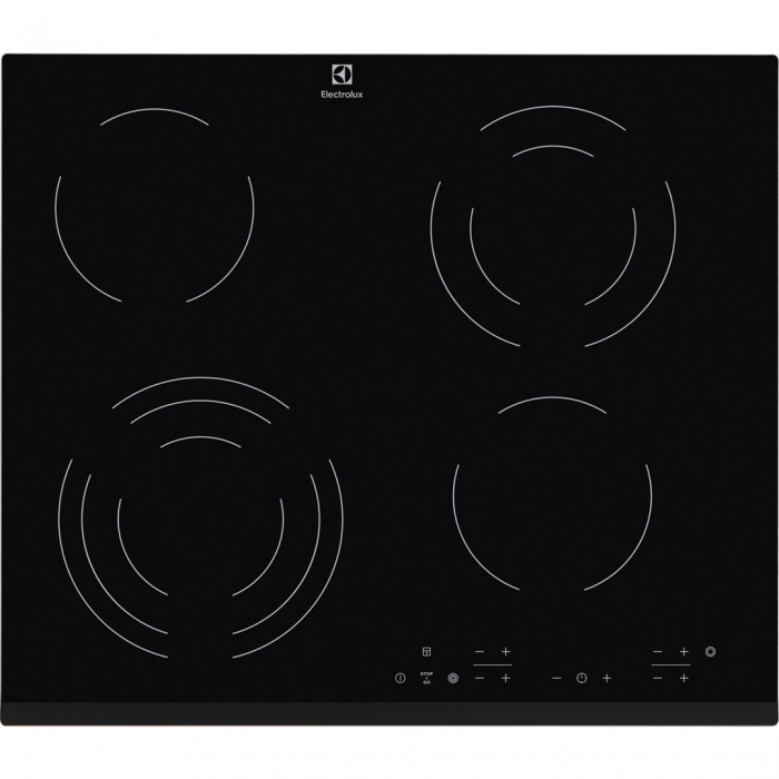 Plită Vitroceramică Electrolux EHF6343FOK, 60 cm, 4 Zone de Gătit, Touch Control, Funcție Stop+Go, Negru pukika.ro [1]
