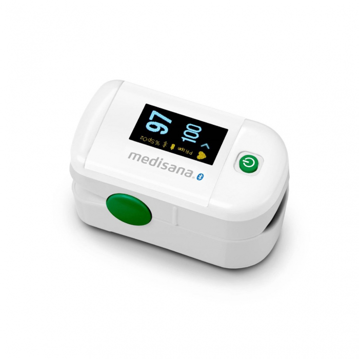 Pulsoximetru pentru deget Medisana PM 100 ,Bluetooth, cu display, interval de puls 30 - 250 BPM, timp de raspuns 8 s, Alb pukika.ro [2]