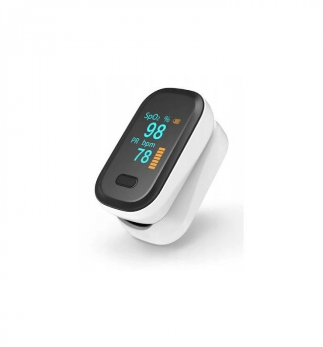 Pulsoximetru pentru deget Oromed, interval de puls 30 - 240 BPM, cu display, Alb pukika.ro [3]
