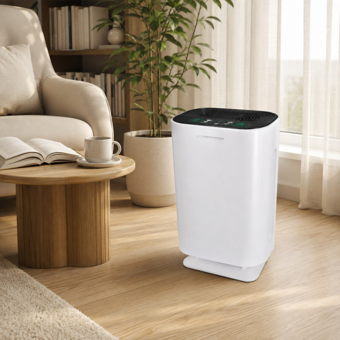 Purificator de Aer cu Ionizator Esperanza, Filtru HEPA, 50 mp, Alb pukika.ro [5]