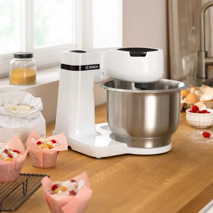 Robot de Bucătărie Bosch Serie 2 MUMS2EW40, 700 W, Bol 3.8 L, 4 Viteze, Blender, Frământare, Storcător, Mixare, Alb pukika.ro [3]