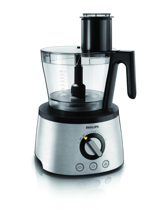 Robot de Bucătărie Philips Avance Collection HR7778/00, 1300 W, 3.4 L, 12 Viteze + Funcție Puls, Blender, Storctor, Accesorii Inox, Argintiu/Negru [3]