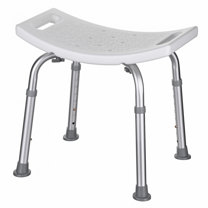 Scaun de baie dreptunghiular ActionMed, 4 picioare, inaltime ajustabila, greutate maxima 110 Kg, Alb/Gri pukika.ro [3]