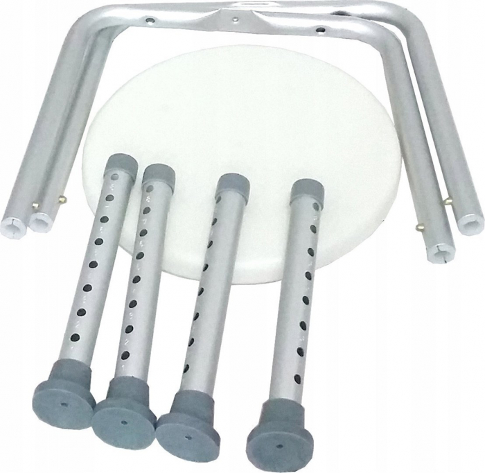 Scaun de baie rotund Antar, cu 4 picioare, greutate maxima 110 Kg, Alb pukika.ro [3]