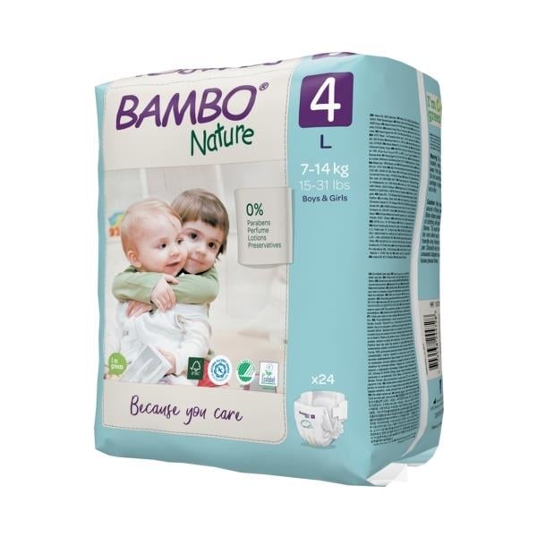 Scutece Bambo Nature, Eco-Friendly, Marimea 4, 7-14 kg, 24 bucati [2]