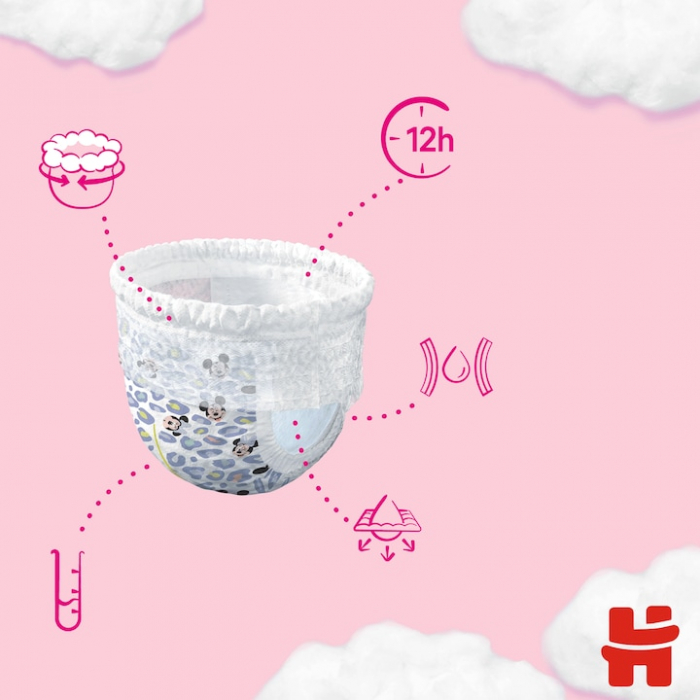 Scutece chilotel Huggies Pants, Girl, Marimea 4, 9-14 kg, 52 bucati [4]
