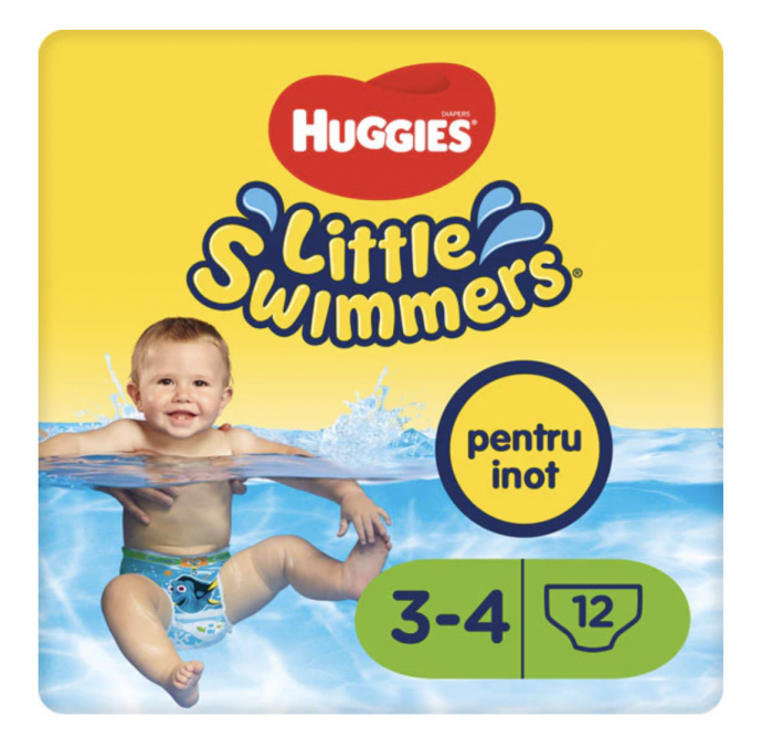 Scutece chilotel pentru apa Huggies Dory Little Swimmers, Marimea 3-4, 7-15 kg, 12 bucati [2]