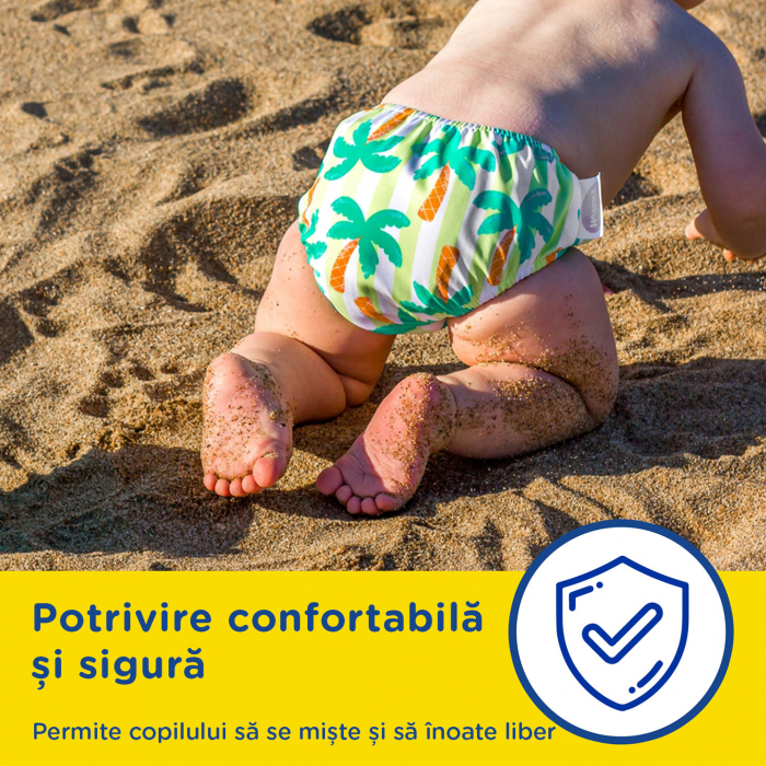 Scutece chilotel refolosibili pentru apa Huggies Little Swimmers Tropical , Marimea 3-4, 1 bucata [13]