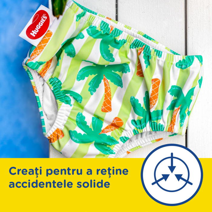 Scutece chilotel refolosibili pentru apa Huggies Little Swimmers Tropical , Marimea 3-4, 1 bucata [15]