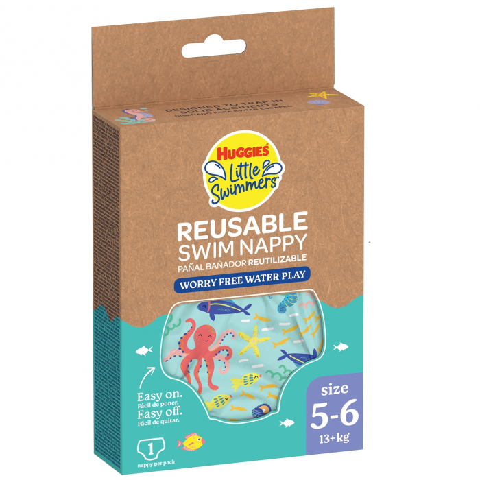 Scutece chilotel refolosibili pentru apa Huggies Little Swimmers UnderSea, Marimea 5-6, 1 bucata [2]