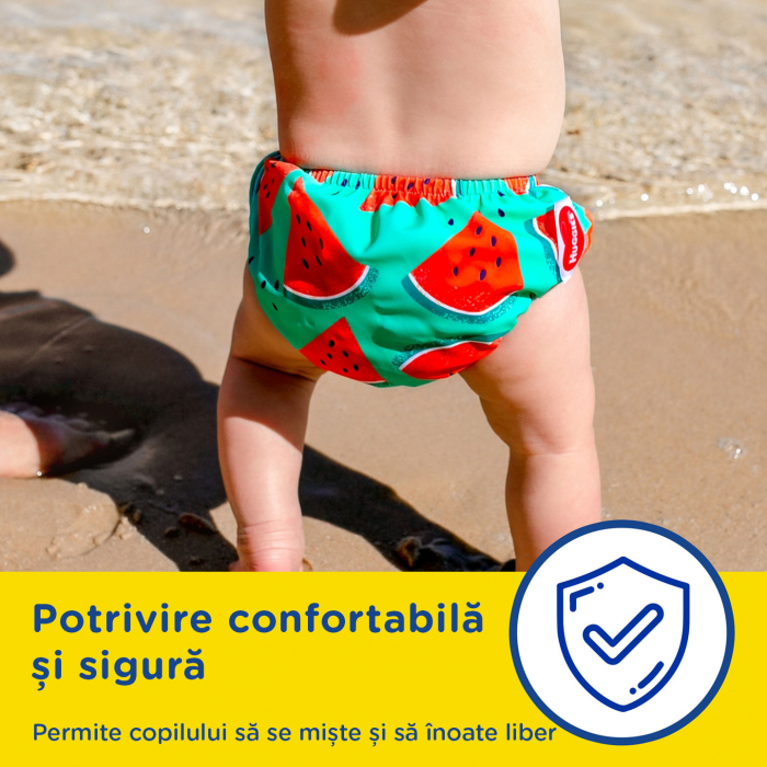Scutece chilotel refolosibili pentru apa Huggies Little Swimmers Watermelon, Marimea 2-3, 1 bucata [4]