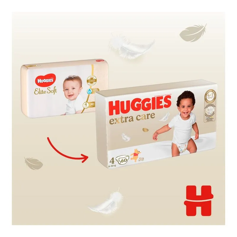 Scutece Huggies Nr. 4 Mega 60 buc, 8-16 kg pukika [3]