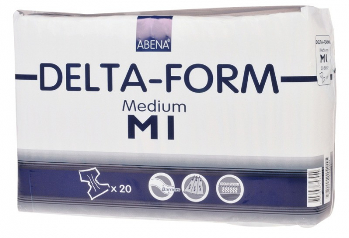 Scutece incontinenta Abena Delta-Form M1, absorbtie 1700 ml, 20 buc, Talie 67x84 cm  [1]