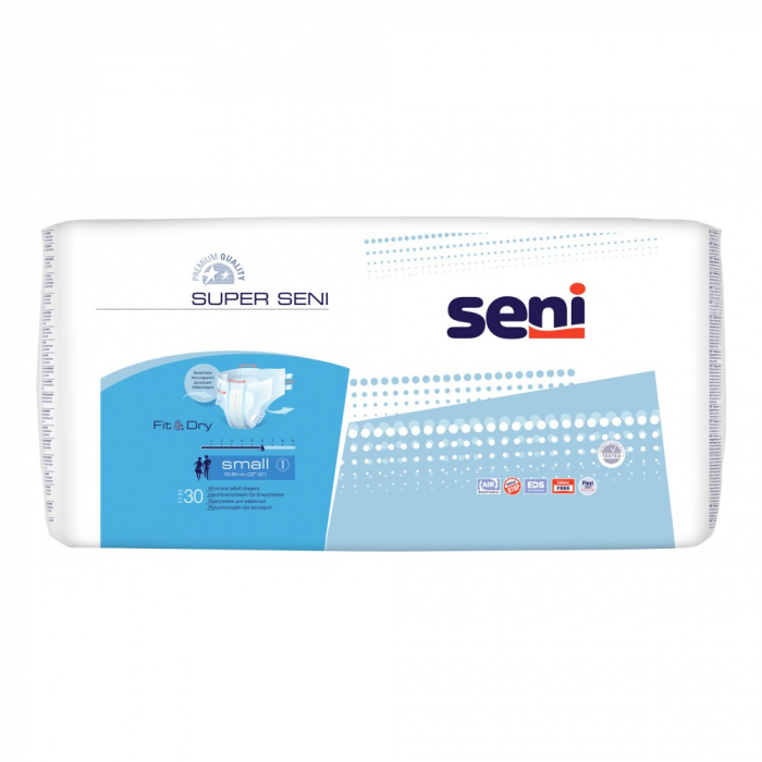 Scutece Incontinenta Adulti Super Seni® Fit&Dry Small, 55-80 cm, 30 bucati  [2]