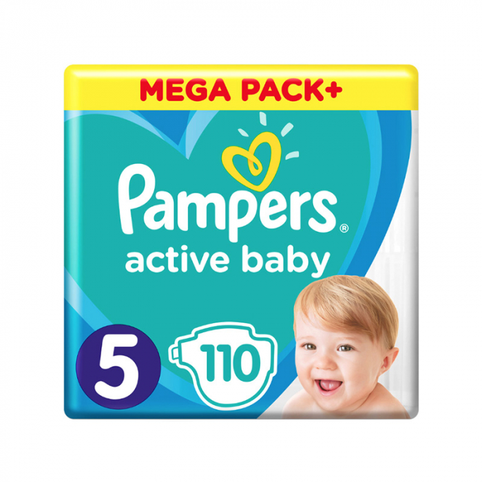 Scutece Pampers Active Baby Mega Box, Marimea 5, 11 -16 kg, 110 bucati [1]