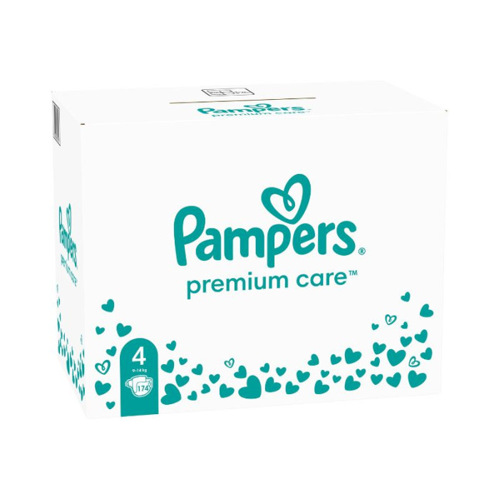 Scutece Pampers Premium Care Marimea 4, 9 - 14 Kg, 174 Bucati [2]
