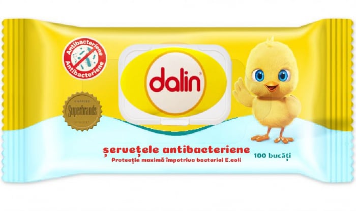 Servetele umede Antibacteriene Dalin, 1 pachet, 100 bucati [1]
