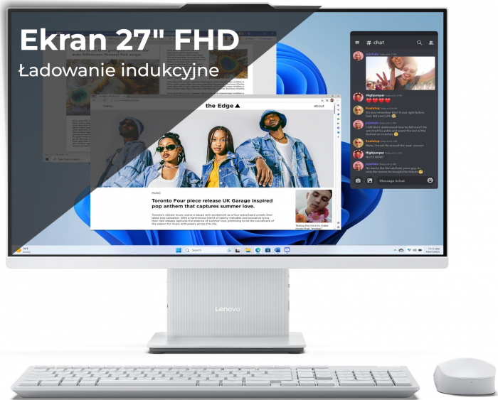 Sistem All In one PC Lenovo IdeaCentre AIO, 27" Full HD, Intel® Core™ i5 13420H pana la 4.6 GHz, 16 GB RAM DDR5 5200, 512 GB SSD, Intel® UHD Graphics, Harman Kardon, Windows 11 Home, Cloud Grey [1]