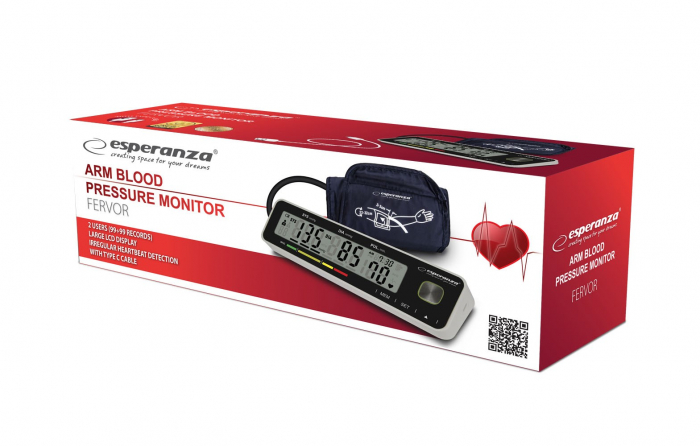 Tensiometru automat Esperanza pentru brat, masurarea tensiunii arteriale si a pulsului, cu afisaj digital, Negru pukika.ro [5]