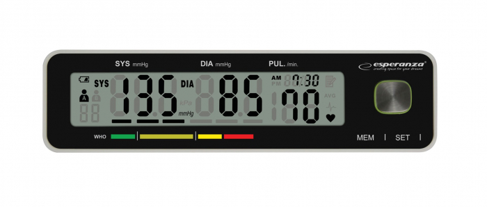 Tensiometru automat Esperanza pentru brat, masurarea tensiunii arteriale si a pulsului, cu afisaj digital, Negru pukika.ro [2]