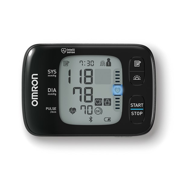 Tensiometru automat Omron RS7 pentru brat, cu afisaj digital, Bluetooth, masurarea tensiunii arteriale si a pulsului, Negru pukika.ro [2]