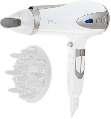 Uscător de Păr ADLER AD, 2400 W, 2 viteze, 3 trepte temperatură, ionizare, Alb pukika.ro [2]