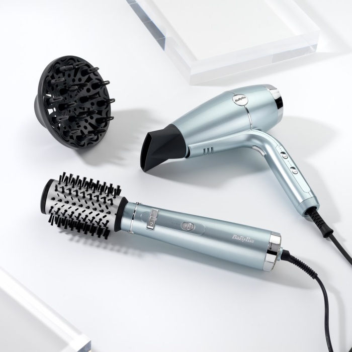 Uscător de Păr BaByliss Hydro-Fusion, 2100 W, 2 viteze, 3 trepte temperatură, difuzor, Gri pukika.ro [7]