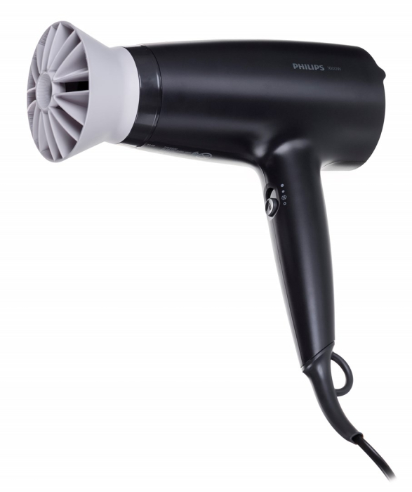 Uscător de Păr Philips, 1600 W, 3 viteze, 3 trepte temperatură, difuzor, Negru pukika.ro [2]