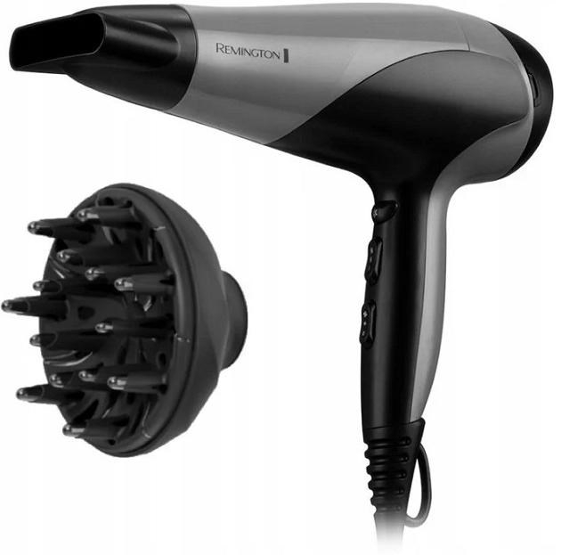 Uscător de Păr REMINGTON D3190S, 2200 W, 3 trepte temperatură, 2 viteze, difuzor, Negru pukika.ro [2]