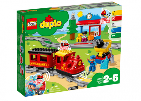 LEGO DUPLO - Tren cu aburi 10874, 59 piese [0]