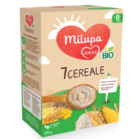 Promotii - 7 Cereale Bio Milupa, +8 luni, 250 g